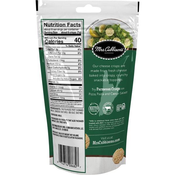 Mrs. Cubbison's 100% Parmesan Crisps