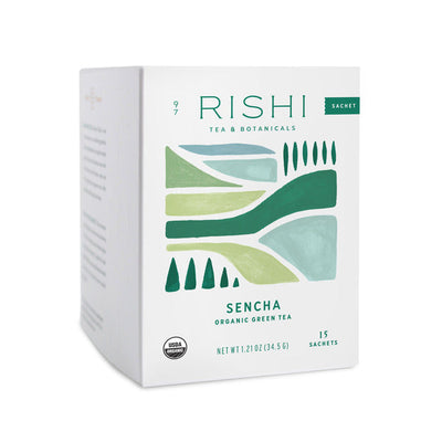 Sachetes de Té Sencha de Rishi Tea & Botanicals