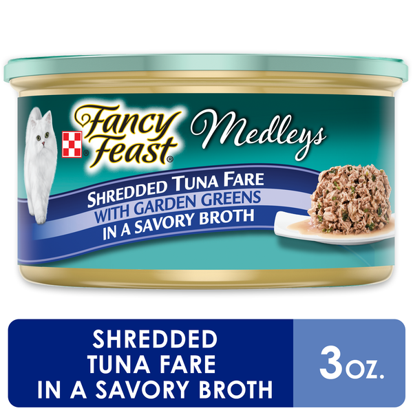 Purina Fancy Feast Grain Free Broth Wet Cat Food - Tuna Medleys