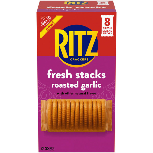 Crackers Ritz Fresh Stacks à l'ail rôti - Paquets multi-snacks de 11,8 oz