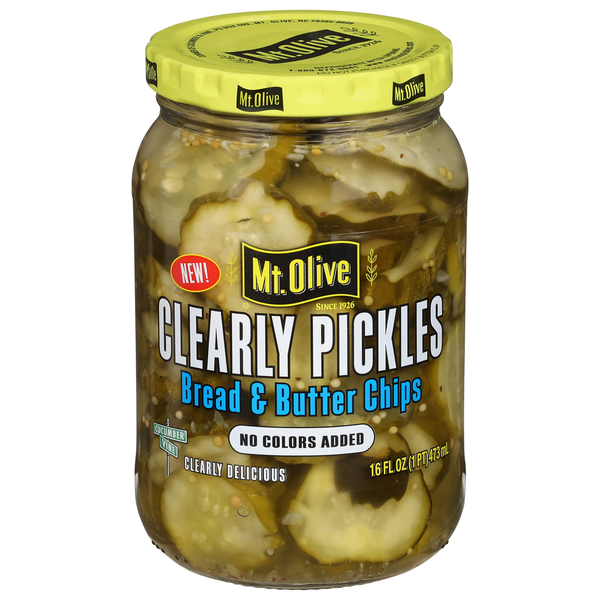 Mt. Olive Bread & Butter Chips - Clearly Pickles