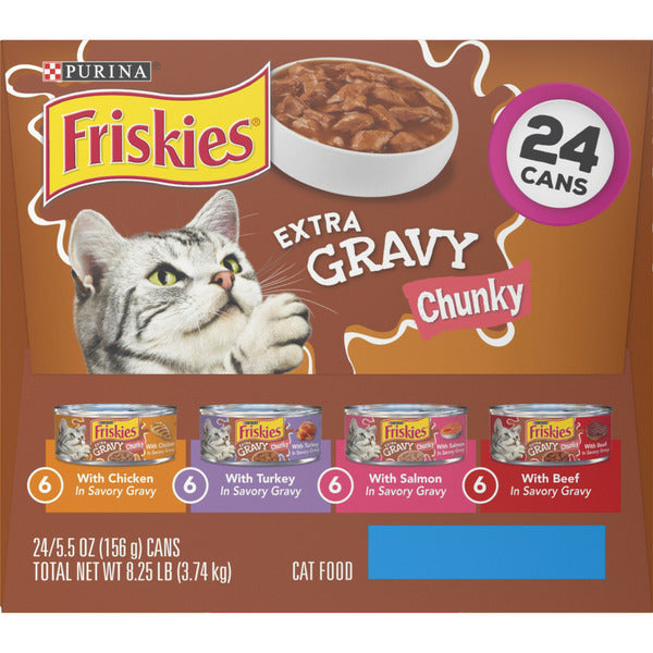 Purina Friskies Extra Gravy Chunky Comida Húmeda para Gatos