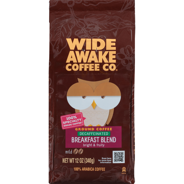 Wide Awake Mild Roast Decaffeinated Arabica Ground Coffee