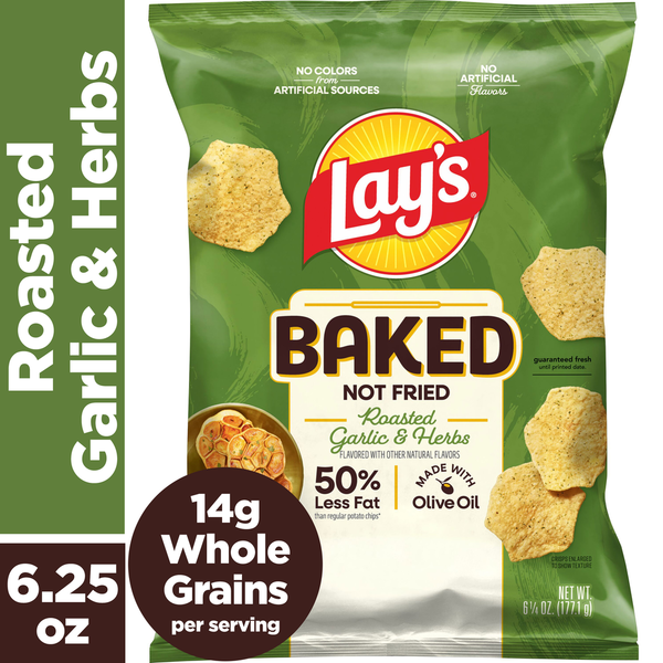 Chips de pomme de terre Lay's au garlic rôti et aux herbes