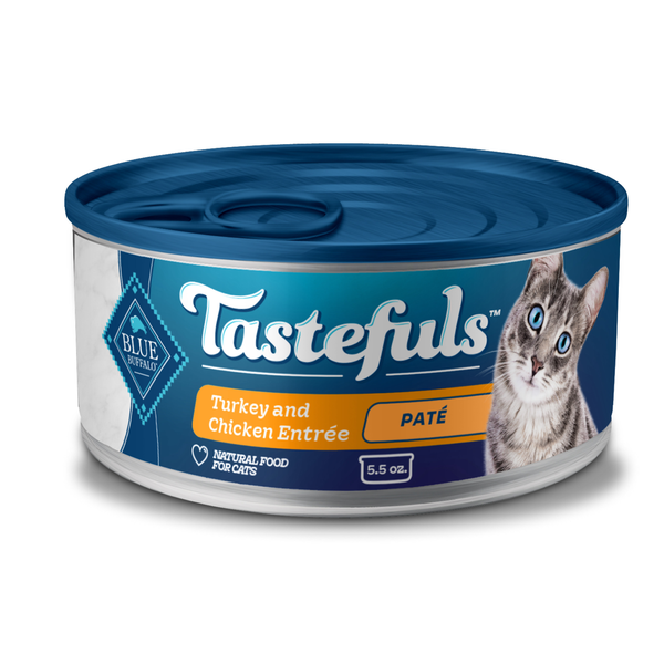 Blue Buffalo Tastefuls Nourriture Humide Naturelle en Pâté pour Chats - Dinde & Poulet