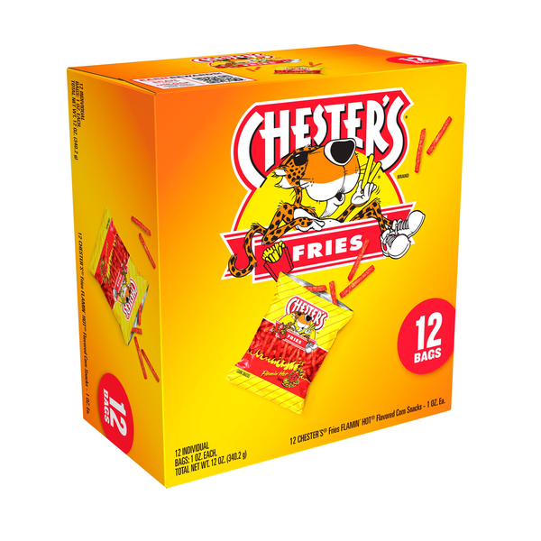 Chester's Fries, saveurs Flamin' Hot, snacks de maïs