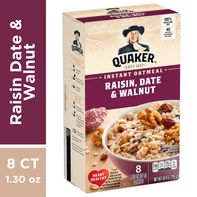 Avena Instantánea Quaker, Pasas, Dátiles y Nueces