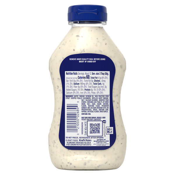 Sauce Tartare Kraft - Améliorateur de Goût Premium