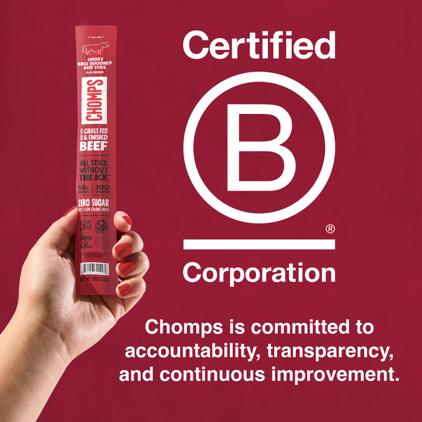 Chomps Grass-Fed Smoky BBQ Beef Sausage