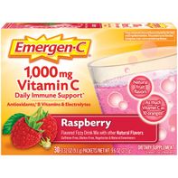 Emergen-C Vitamin C Fizzy Drink Mix - Raspberry Flavor