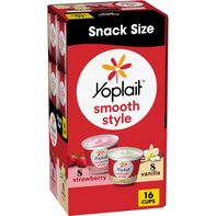 Tazas de Yogur Snack Yoplait Smooth Style Bajo en Grasa Variedad