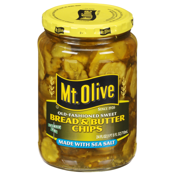 Mt. Olive Rodajas de Pepinillo Dulce con Mantequilla y Sal Marina