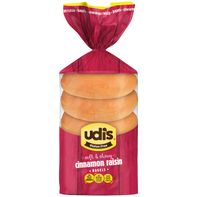 Bagels Udi's sans gluten à la cannelle et aux raisins, congelés