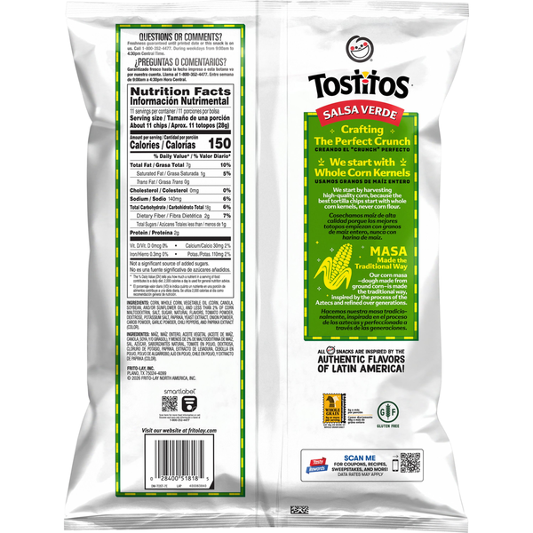 Tostitos Salsa Verde Flavored Tortilla Chips