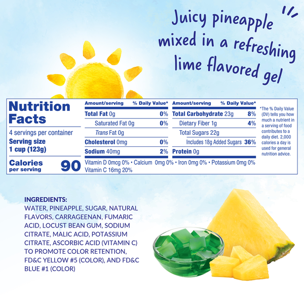 Dole Pineapple Tidbits in Lime Gel