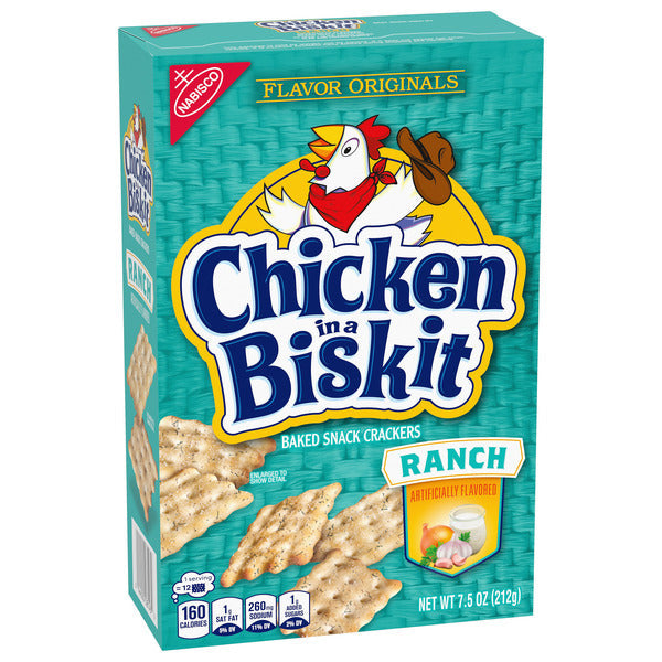 Chicken in a Biskit Ranch Baked Snack Crackers - 7.5 oz