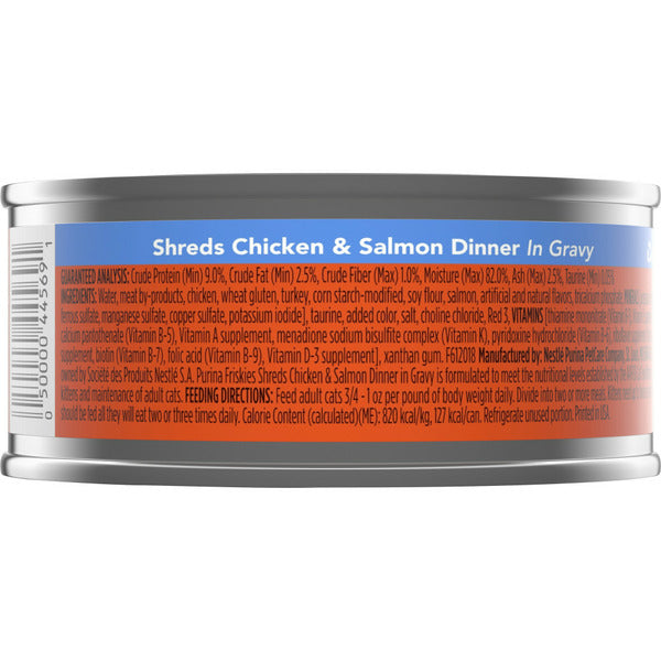 Purina Friskies Gravy Comida Húmeda para Gatos - Pollo Desmenuzado y Salmón