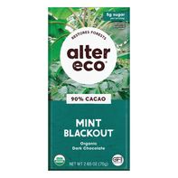 Alter Eco Chocolat Noir Bio, 90% Cacao, Mint Blackout