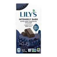 LILY'S Intensely Dark Chocolate Bar - No Sugar Added, 2.8 oz