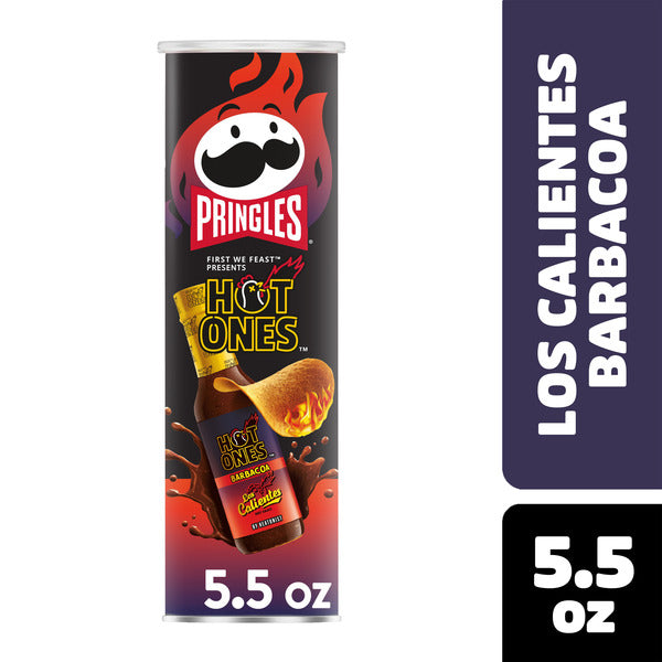 Pringles Hot Ones Barbacoa Chips de Pomme de Terre - 155 g