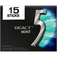 5 GUM React Mint Sugar Free Chewing Gum Pack