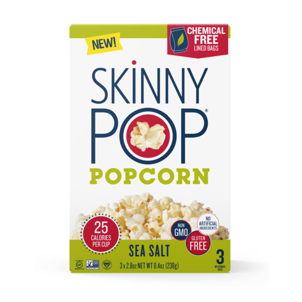 Popcorn au micro-ondes SkinnyPop, sel de mer