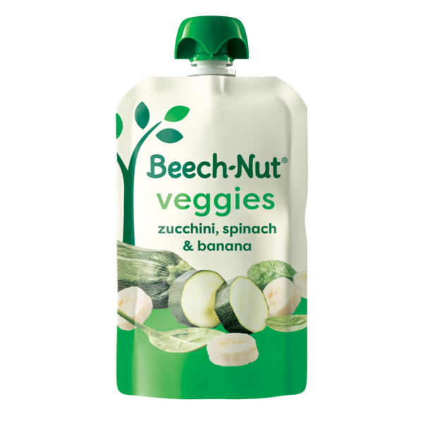 Aliments pour bébés Beech-Nut Veggies Étape 2, Courgette, Épinards et Banane