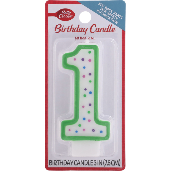 Bougie d'anniversaire Betty Crocker, Numéro 1, 3 pouces