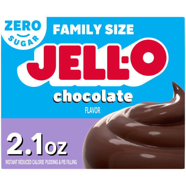 Jell-O Pudding et Garniture de Tarte au Chocolat Zéro Sucre Instantané