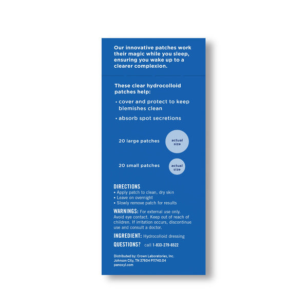 PanOxyl Overnight Spot Patches - Clear Hydrocolloid Dots