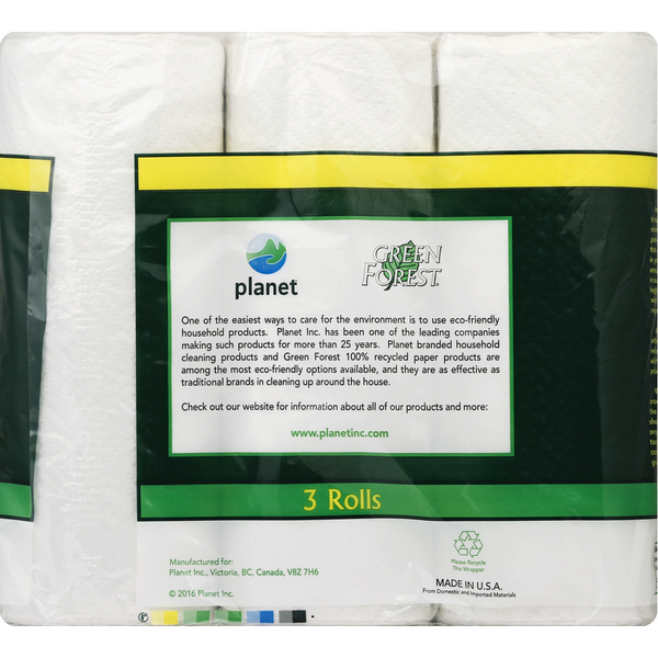 Green Forest Paper Towels - 100% Recycled, Two-Ply, Custom Size