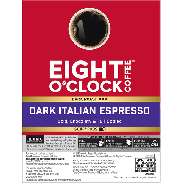 Capsules K-Cup Espresso Italien Noir Eight O’Clock