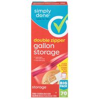 Bolsas de Almacenamiento de Galón con Doble Cierre Simply Done