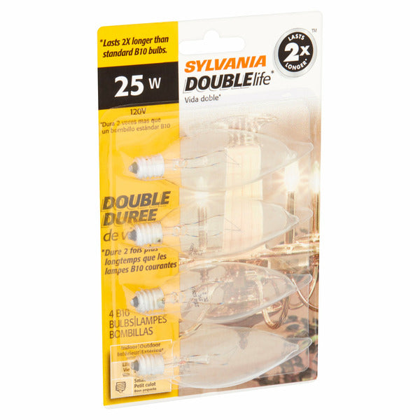 Bombillas Sylvania Double Life de 25W con base pequeña B10