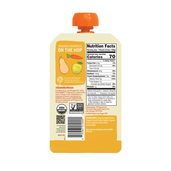 Purée de fruits et légumes bio Pumpkin Tree - Pomme, Carotte et Courge