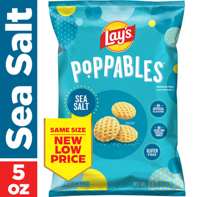 Lay's Poppables Snacks de Pommes de Terre au Sel de Mer