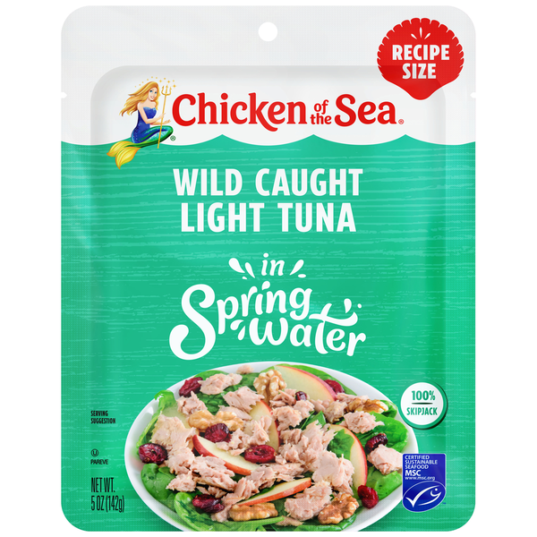 Thon léger sauvage de Chicken of the Sea en sachet d'eau de source