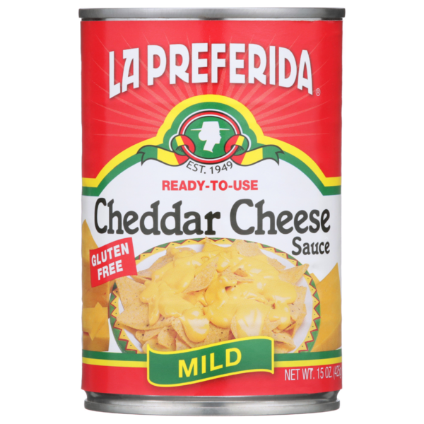 Salsa de Queso Cheddar Suave La Preferida, Lista para Comer