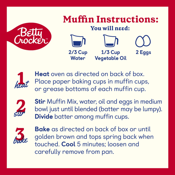 Mélange à muffins et pain rapide aux pépites de chocolat Betty Crocker