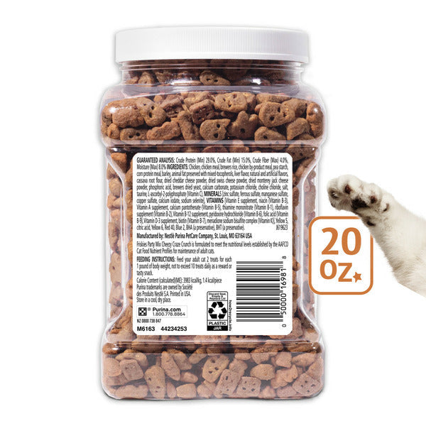 Purina Friskies Party Mix Cheezy Craze Crunch Golosinas para Gatos