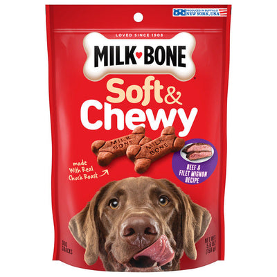 Milk-Bone Soft and Chewy Dog Treats, Beef & Filet Mignon Recipe
