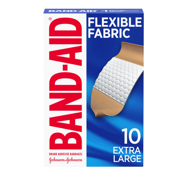 BAND-AID Flexible Fabric Adhesive Bandages, Extra Large, 10 ct