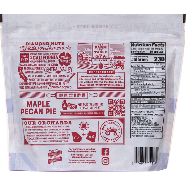 Moitiés de Pécan Diamant Premium