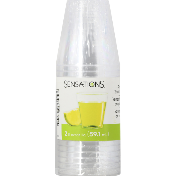 Sensations Plastic Shot Glasses - 2 Fluid Ounce