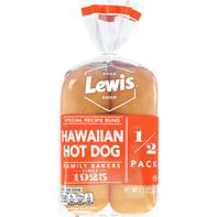 Lewis Bake Shop Hawaiian Half Pack Hot Dog Buns