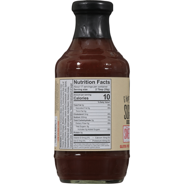 Sauce BBQ Sucrée et Épicée Sans Sucre G Hughes