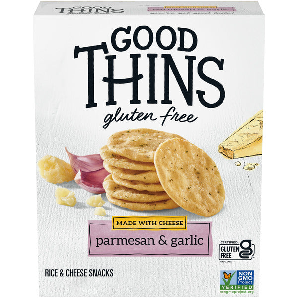GOOD THINS Snacks de Arroz y Queso con Parmesano y Ajo