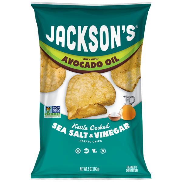 Jackson's Sea Salt & Vinegar Avocado Oil Kettle Chips