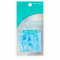 Handy Solutions Mint Blue 2-in-1 Dental Floss Picks