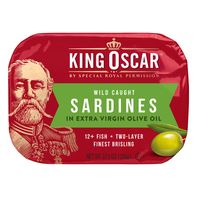 Sardines sauvages King Oscar dans de l'huile d'olive extra vierge